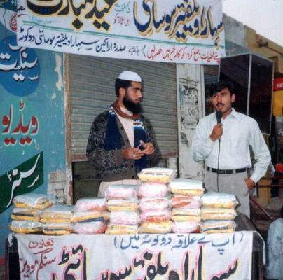 Mr Khalid at Stall of Sahara  